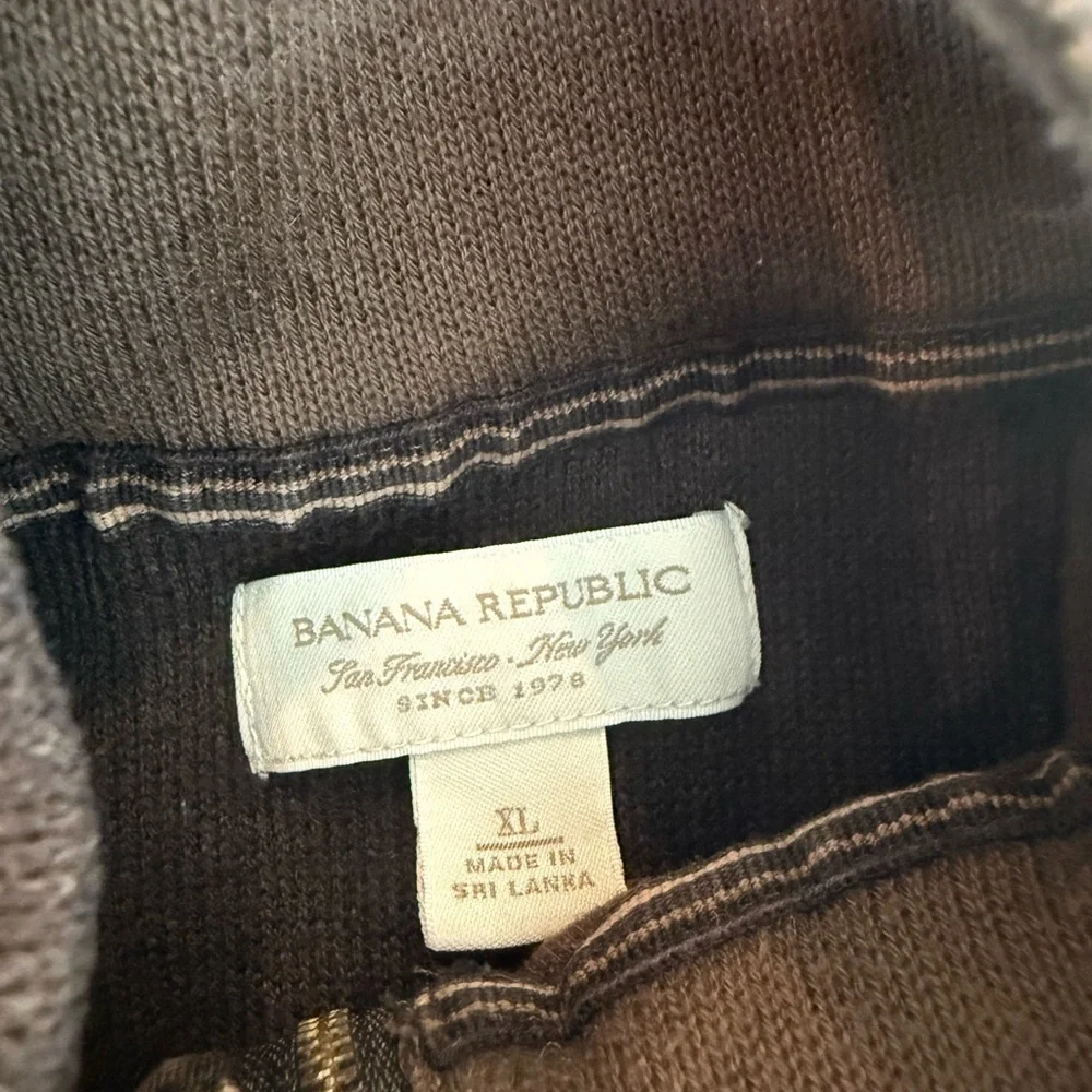 Banana Republic Brown Sweater Quarter Zip